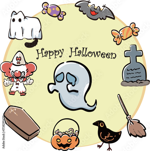 Halloween illustrations, cute and fun patterns