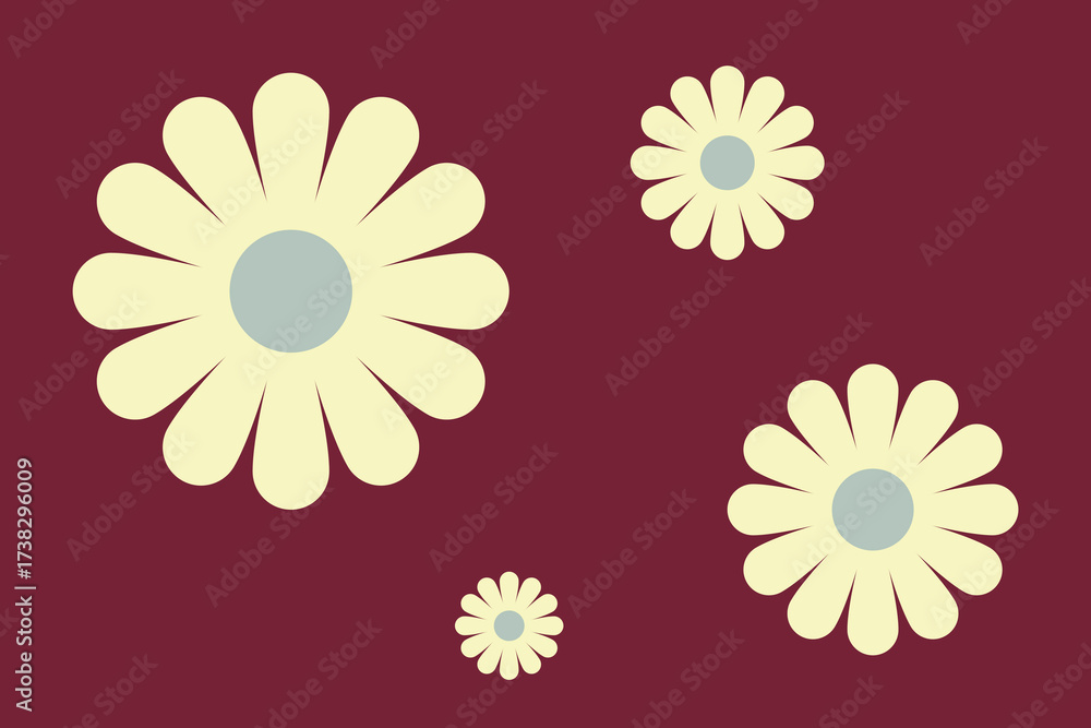 Fototapeta premium Retro Autumn Floral Seamless Pattern. Ideal for wrapping papers, Background, and Wallpaper