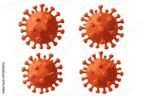 Coronavirus 2019-nCoV outbreak and COVID-19 pandemic concept. 3D render of a virus cell for medical, healthcare, infectious disease, virology, and epidemiology topics.