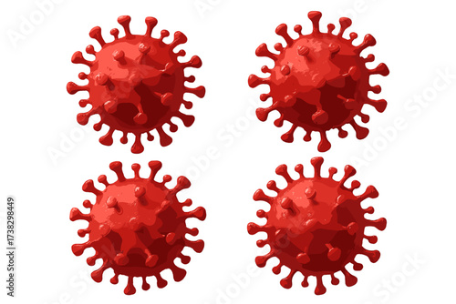 Coronavirus 2019-nCoV background. COVID-19 virus cell. Pandemic, medical, healthcare concept. Virology, infectious disease, epidemiology illustration. 3D corona virus model.