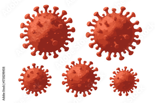 Coronavirus COVID-19 virus cell 3D render illustration. Pandemic outbreak concept. Medical, healthcare, infectious disease, virology, epidemiology, pathogen, microbiology background.