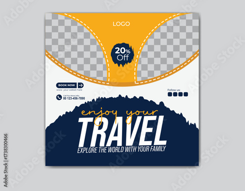 Creative Travel Social Media Banner Template