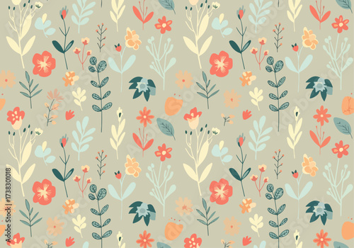 Seamless pattern floral background. Seamless decoration pattern floral background, Seamless pattern from spring flowers.

