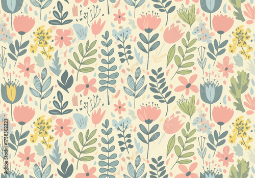 Seamless pattern floral background. Seamless decoration pattern floral background
