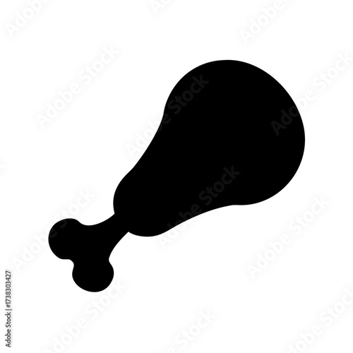 Fried Chicken Leg Drumstick Icon - Fast Food	Fried Chicken Leg 