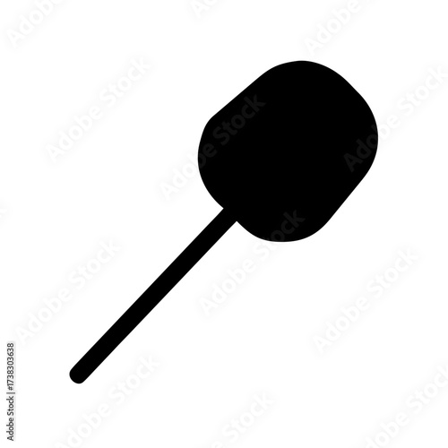 Simple lollipop stick illustration on a white background, minimal dessert icon