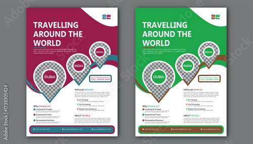 “Travel Agency Flyer Template for Tourism, Holiday Packages, Adventure and Cultural Tours Promotion”