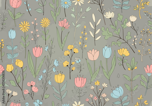 Simple floral pattern