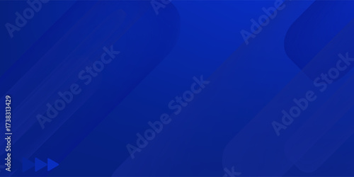 Abstract blue background with glowing geometric lines. Modern blue gradient square shape design.