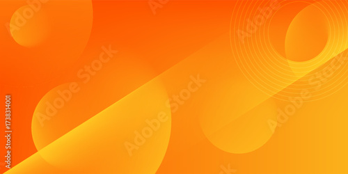 Abstract orange background with circles. Vector illustration