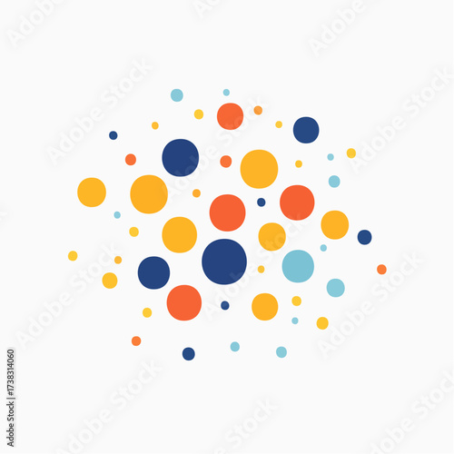 Motif graphique points flottants stylisés