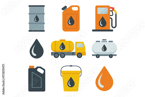 Oil and Fuel Industry Resources and Supplies with Transport and Refueling Infrastructure for Global Energy Needs