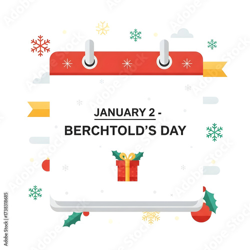 Wallpaper Mural Berchtold’s Day January 2 Holiday Calendar Vector Illustration Torontodigital.ca