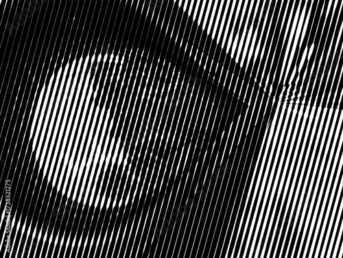 Wallpaper Mural Monochrome abstract line pattern with black and white diagonal stripes creating a sharp, dynamic optical illusion for modern corporate branding or bold poster design Torontodigital.ca