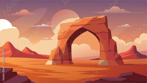 In the midst of a barren landscape a solitary rock arch rises up offering shelter and a sense of wonder.