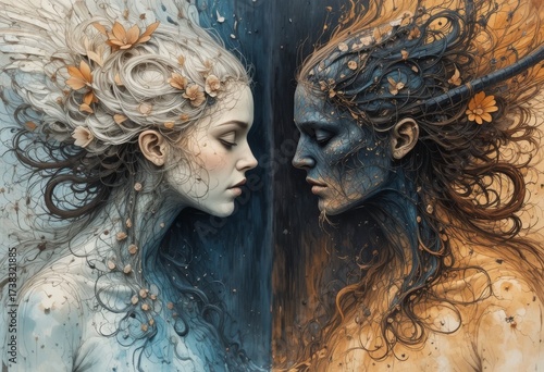  Two contrasting moods and colors