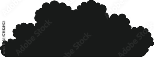 Simple silhouette cloud vector graphic scalable illustration for weather and sky designs