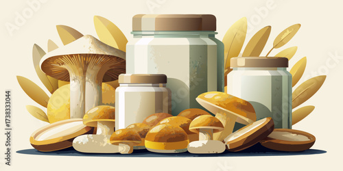 Freshly baked bread and milk products on a white towel for healthy food and body hygiene care