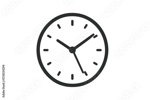 Clock icon vector for time management and deadline concepts. Simple watch symbol for schedule, appointment, and punctuality. Minimalist timer graphic for business and countdowns.