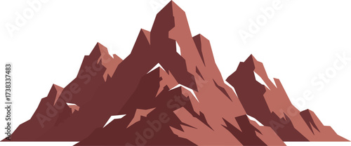 Majestic mountain peaks vector illustration scalable graphic for outdoors and nature designs