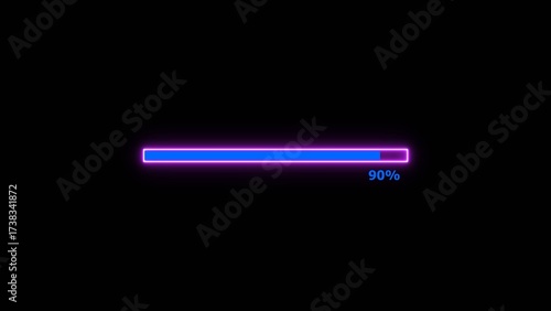 Loading Icon royal blue color 4k illustration. Loading on black background 4k illustration. 