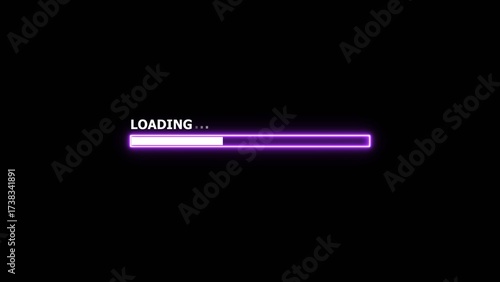 Loading Icon royal blue color 4k illustration. Loading on black background 4k illustration. 