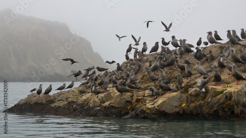 Fototapeta Naklejka Na Ścianę i Meble -  birds on the hilltop