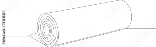 Simple Outline Rolled Up Yoga Mat Exercise Equipment Fitness Accessory