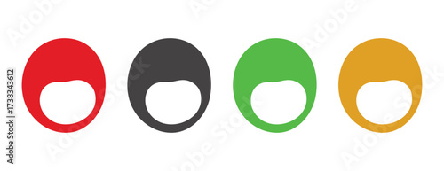 Colorful Vector User Profile Placeholder Symbol