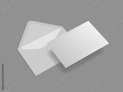 Free Download postcard letter mockup. envelope with blank card - GFXLoad