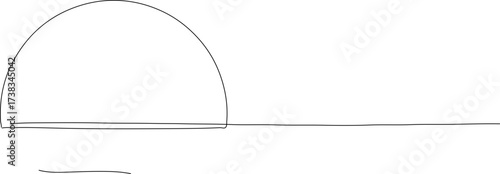 Simple Line Drawing Baseball Cap Accessory Fashionable Headwear Illustration