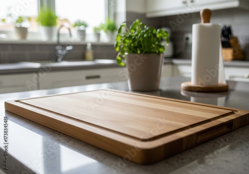 Wooden Cutting Board in Kitchen