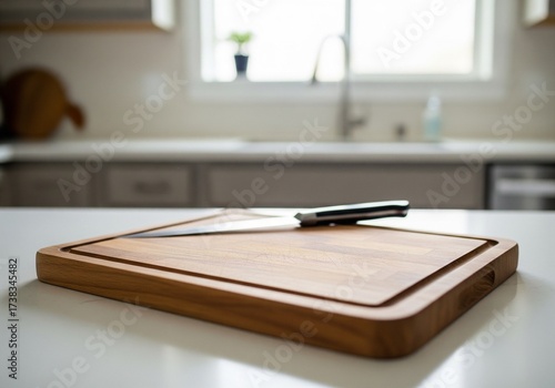 Wooden Cutting Board in Kitchen