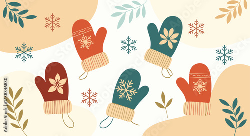 Cozy knitted mittens for winter adventures and warm hands.