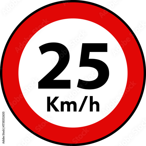Speed Limit 25 Sign