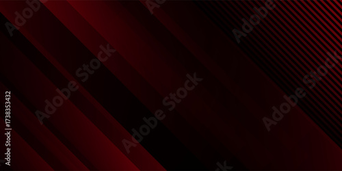 Red and black vector 3d futuristic tech glow and shinning line simple modern abstract banner. Modern Creative trendy design