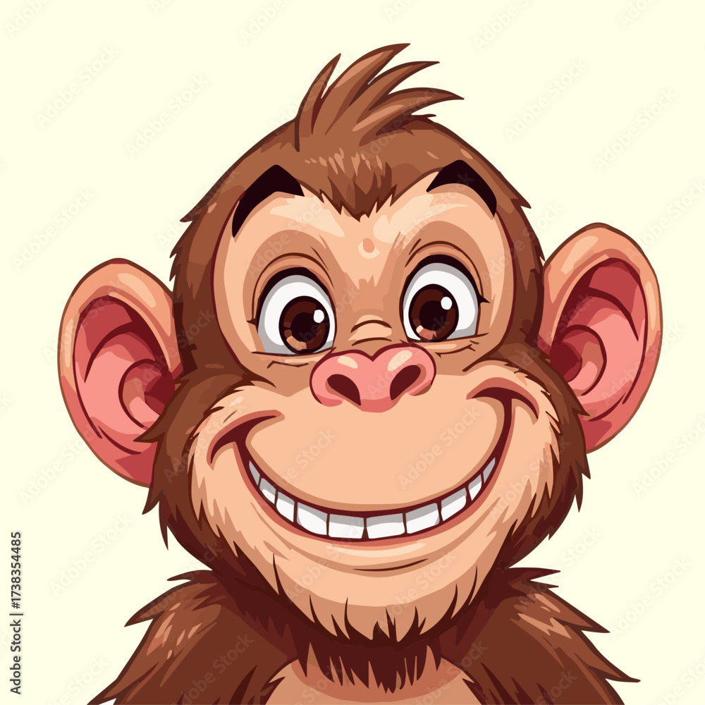 Obraz premium the Monkey face vector background