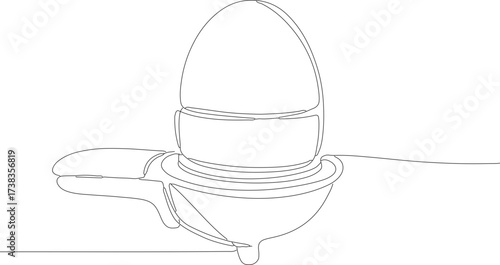 Minimalist Line Art Shiva Lingam Hindu God Religion Illustration
