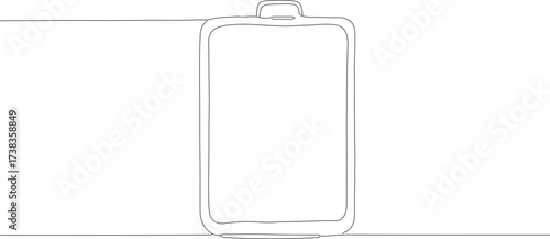 Simple Outline Continuous Line Luggage Bag Travel Suitcase Baggage Item