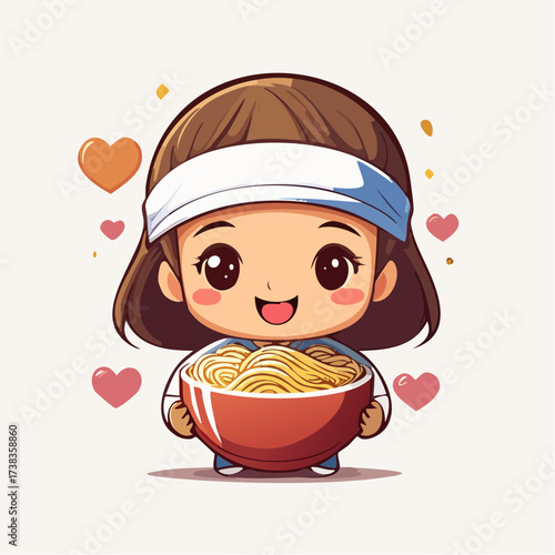 Illustration vectorielle personnage caricatural japonais