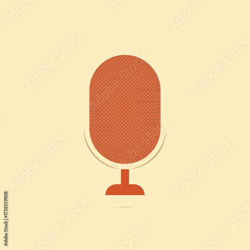 Minimalist Vintage Microphone Illustration for Podcast and Audio Branding.ai