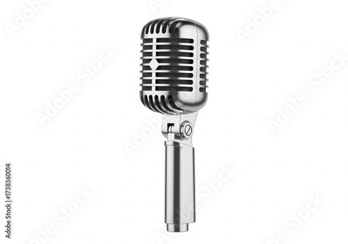 Silver Microphone Isolated