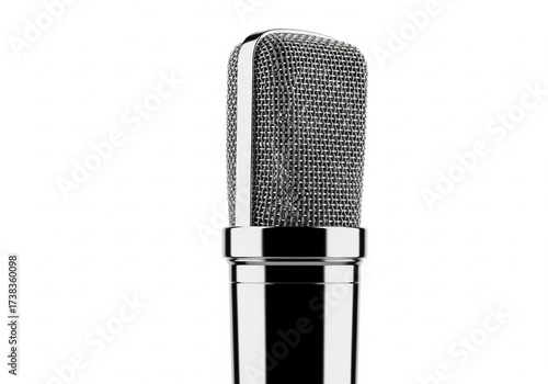 Silver Microphone Isolated