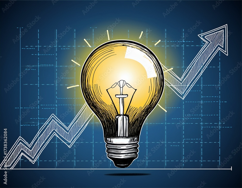 custom made wallpaper toronto digitallight bulb with drawing graph