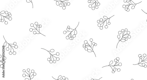 A delicate pattern of small flowers scattered across a white background.