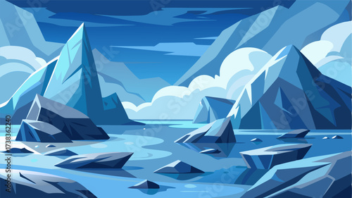 A timeless expanse of ice and rocks untouched by human intervention a reminder of the raw and untamed power of nature.