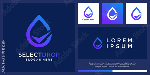 Select drop logo design template