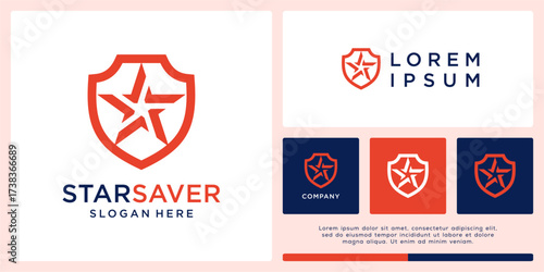 Star saver logo design template