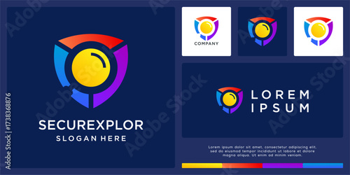 Secure explore logo design template