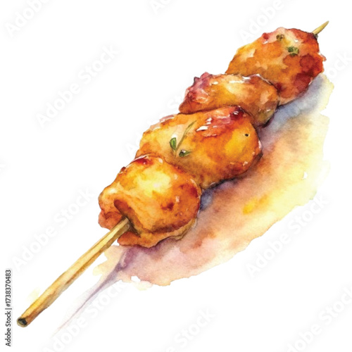 chicken wings on a skewer